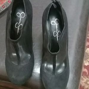 Jessica Simpson black suede heels